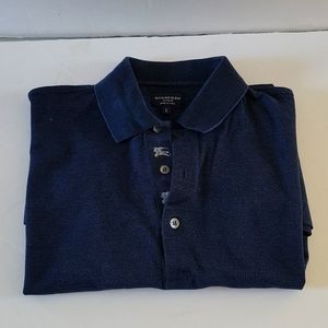 Burberry Mens L Navy Golf Polo EUC Made in Italy